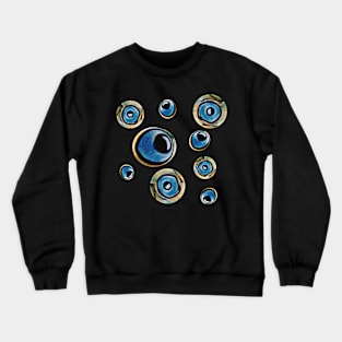 Blue and yellow spheres Crewneck Sweatshirt